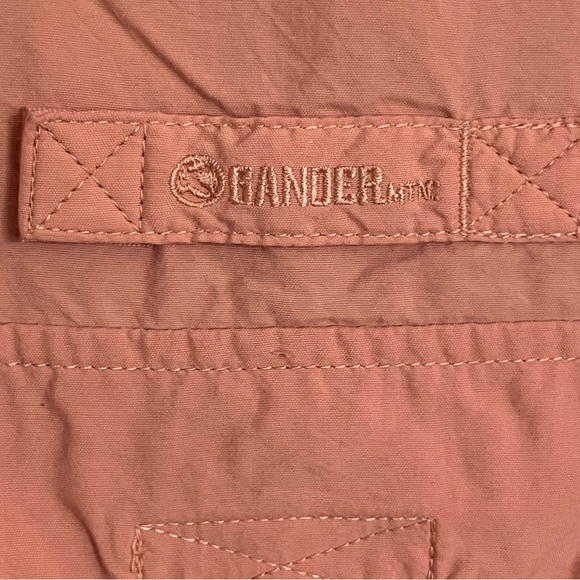 Gander Mtn Shirt Mens XL Peach Performance Fishing Vented Cargo Short Sleeve - Picture 3 of 13